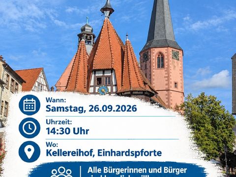 Einladungsplakat zur Förderbescheidübergabe