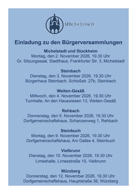 Plakat der Bürgerversammlungen