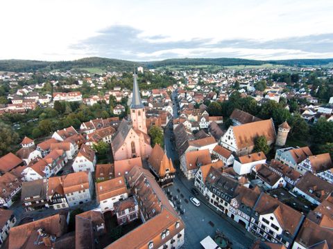 Luftbild von der Michelstadter Altstadt